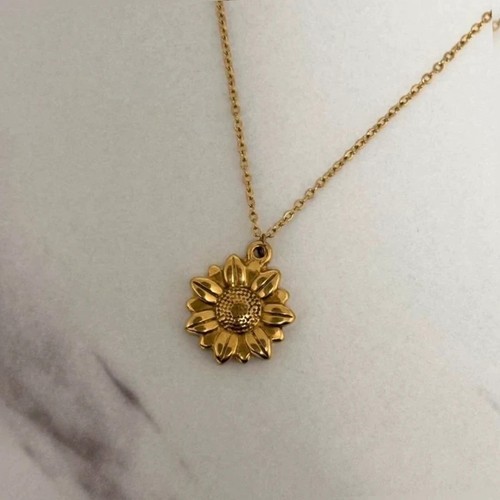 Gold plated sunflower flower