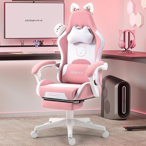 Dowinx pink cat gaming chair - dowinx,
