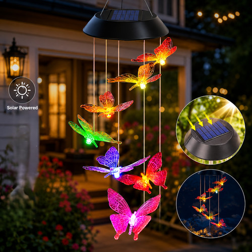 Solar wind chimes led - solar,