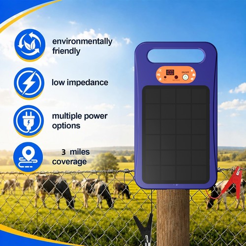 Solar electric fence energiser - electric,