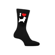 I Love Cairn Terrier dog Socks, Cairns Dog Owners Socks Novelty Gift