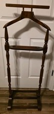 Vintage Butler Valet Gentleman's Suit Hanger Floor Stand Tie Watch  Holder 