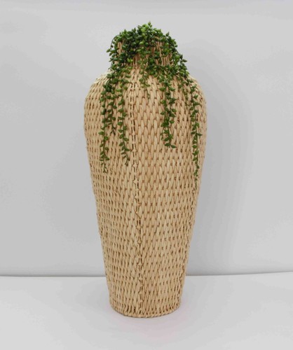 Large woven seagrass hexagnol - large,