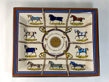 Hermes Porcelain Equestrians Couvertures et Tenues de Jour Vide Poche Ashtray