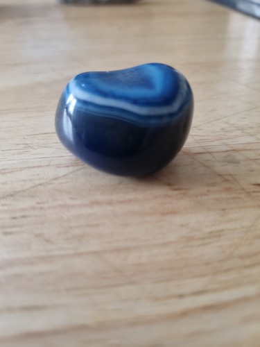 Blue agate tumbled pocket - tumbled,