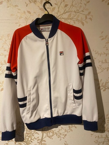 Fila track top white - top, red