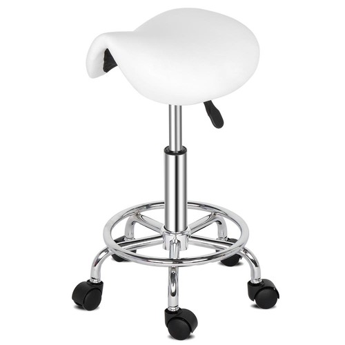 Leather saddle stool - leather,