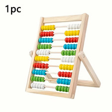 Wooden Bead Abacus Kids Educational Math Learning Colourful Toy Counting Numbers