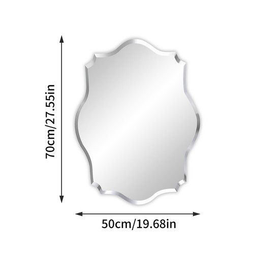 Oblong scalloped wall bathroom - scalloped,