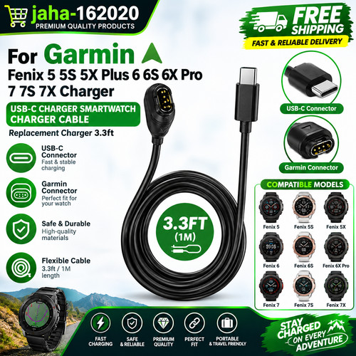 Usb charger cable for garmin - usb-c,