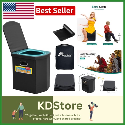 Folding portable toilet - xl,