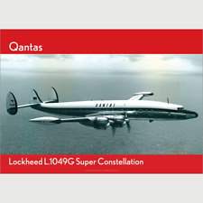 Qantas Lockheed Super Constellation Historical Art Print - 1950s -3 sizes poster