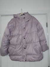 Zara Womens Puffer Jacket Size M, Lilac, Very Good Con