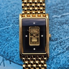 Brooks & Bentley Credit Suisse Gold Ingot Men's Watch 1g Fine Gold 999.9 WO