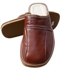 Men's Leather Slippers Slip On