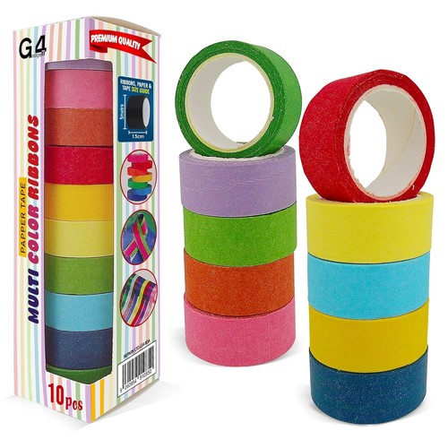 Rolls rainbow washi sticky - 10,