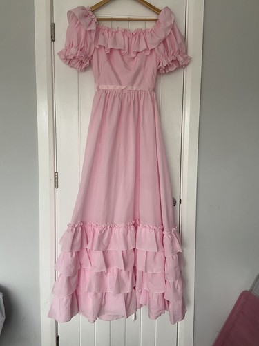 Vintage 80s pink rara ruffle - vintage,