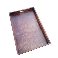Large Wooden Serving Tray 60 cm x 40 cm x 6 cm in Brown Color