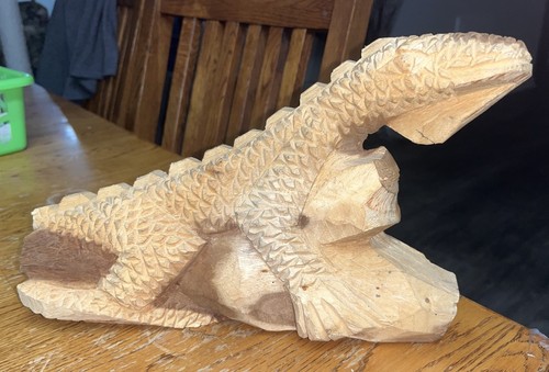 Large hand carved wood - carved,