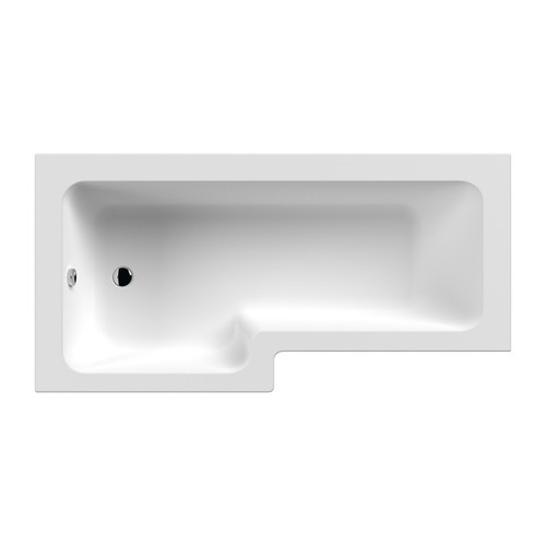 1700mm shape shower bath - 1700mm,