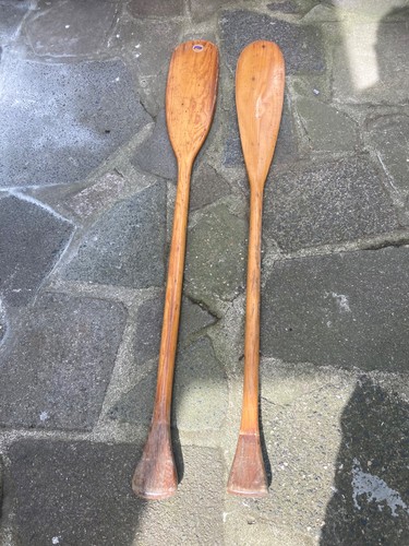 Pair vintage wooden - pair, paddles