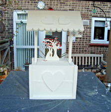 Wooden Wedding wishing well post box with beautiful love tree next day delivery.