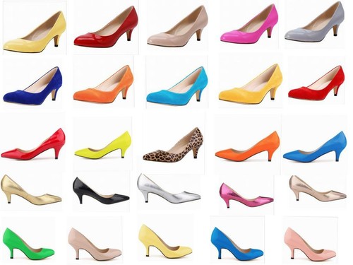 Womens ladies mid kitten heel - womens,