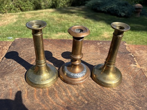 Vintage brass candlesticks - vintage,
