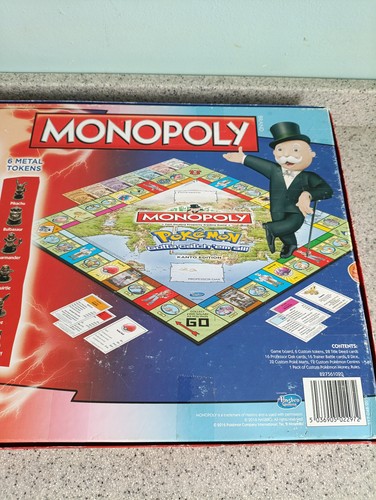 Pokemon kanto monopoly board - pokemon,