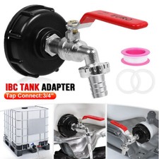 IBC Tank Adapter Connector S60X6 To Garden Tap With 3/4" Hose Fitting Fuel Water