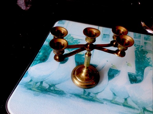 Vintage solid brass four armed - vintage,