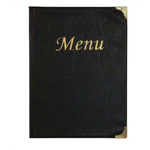 Menu holder black pages - holder,