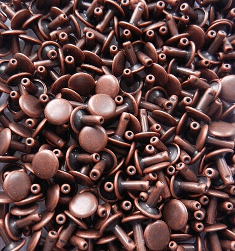 Double cap rivets for - cap,