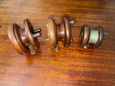 3 Vintage Wooden Fishing Reels