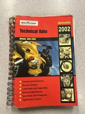 Autodata Motorcycle Technical Data Book 2002