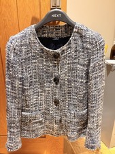 Hobbs Blue White Boucle Cotton