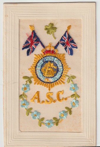 Ww1 silk postcard army - postcard, service