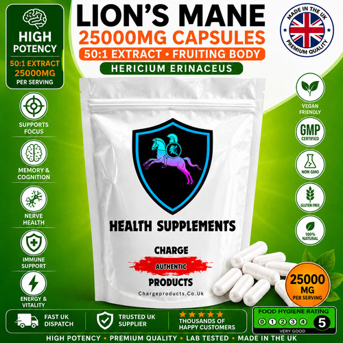 Lions mane 25000mg capsules - mane,