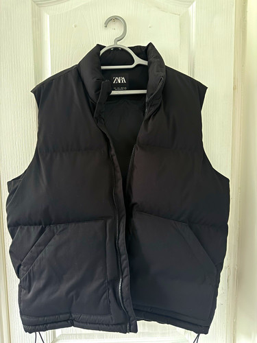 Zara black sleeveless quilted - black,