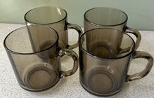 70's Vintage Set of 4 Smoked