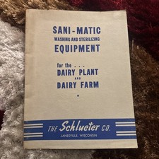 Rare Vintage 1953 Sani-Matic Dairy Washing and Sterilizing Equipment Ad Brochure