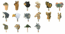 Pencil Toppers Hand Carved Wood Animal Pencil Topper ADD SOME FUN TO YOUR PENCIL