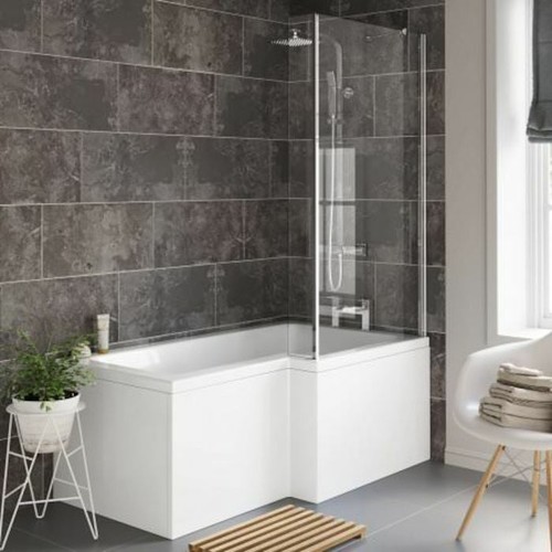 Shape bath 1700mm shower - l,
