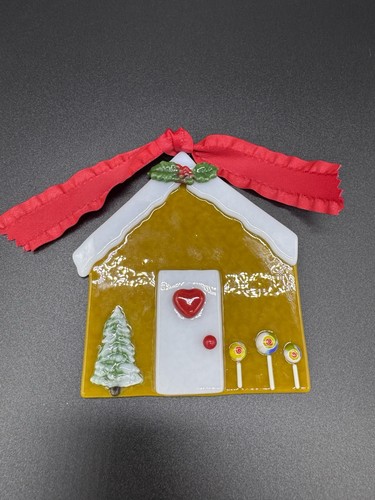 Fused glass gingerbread - glass, house