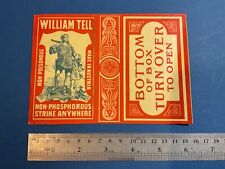 William Tell Matchbox Label