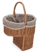 Wicker stair storage - stair, basket