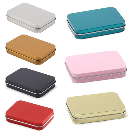 Small metal tin storage - tin,
