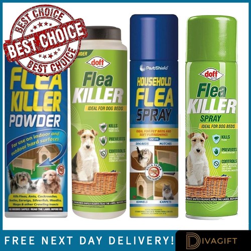 Flea spray powder killer - spray, for