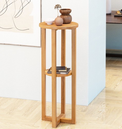 Round plant stand slim - round, tall