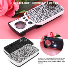 30x 60x 90x Jewelry Loupe Magnifier Loop Lighted Jewelers Magnifying Lens Tools